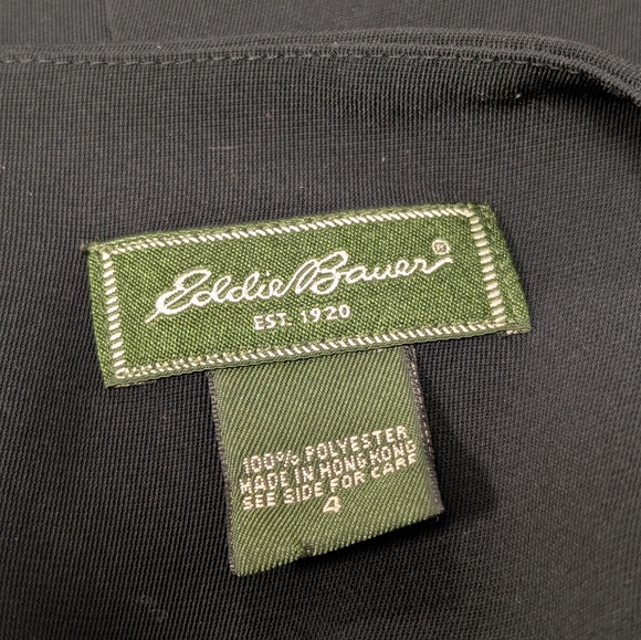 Eddie Bauer Black Sleeveless Sheath Dress Lightweight LBD Size 4 Minimal Classic - Picture 7 of 10